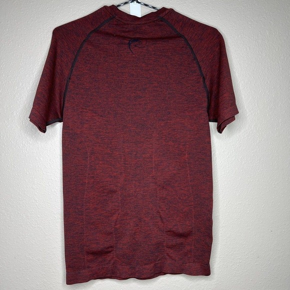 Alphalete Men's Red Short Sleeve Crew Neck Stretch Pullover Activewear Top Sz S - Picture 6 of 7